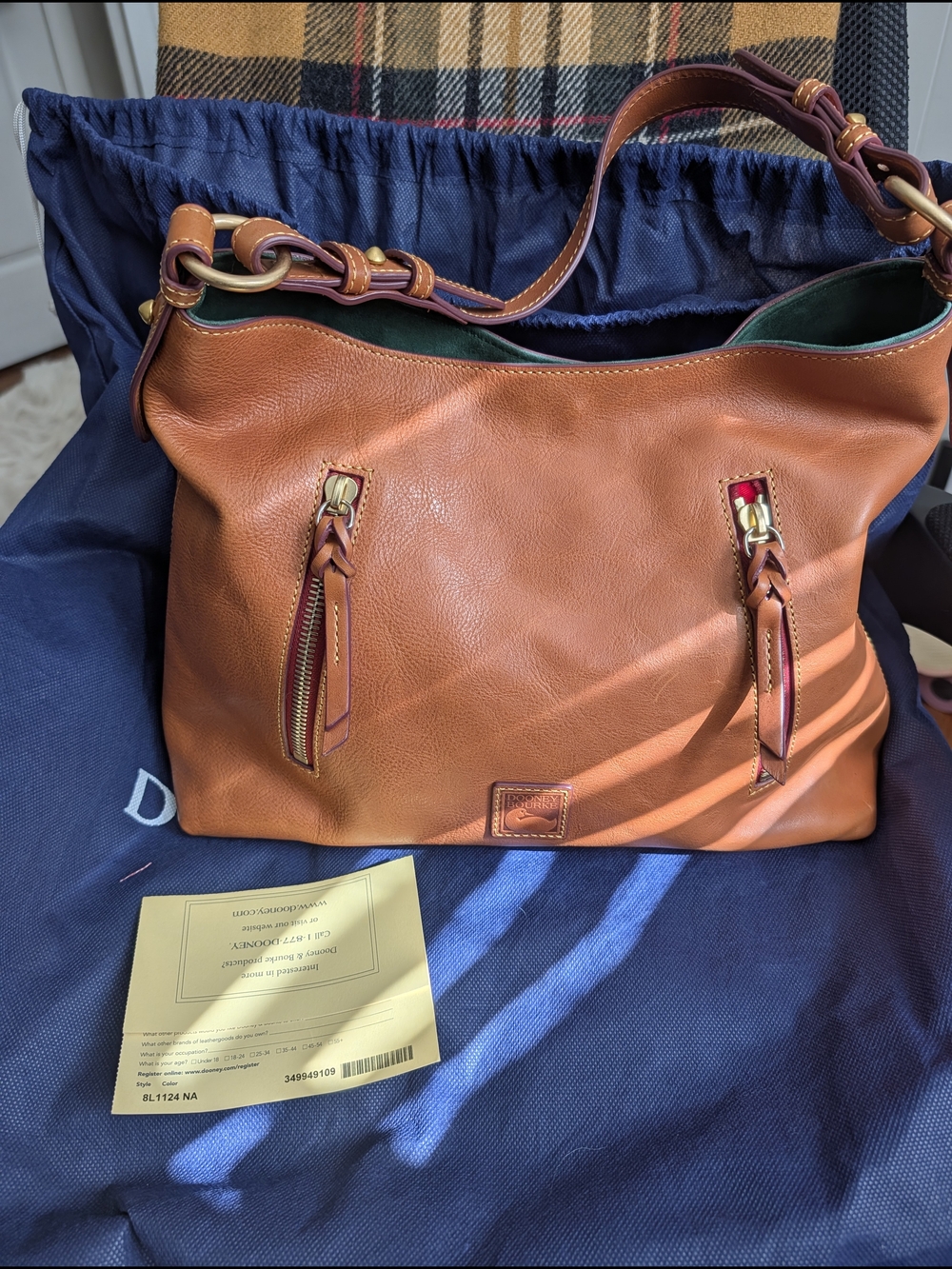 Dooney & Bourke Florentine Leather Shoulder Bag Cooper In Natural